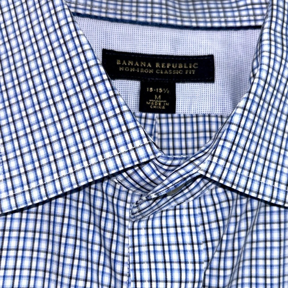 BANANA REPUBLIC 100% COTTON CLASSIC FIT NON IRON DRESS SHIRT men size 15,5 NWOT